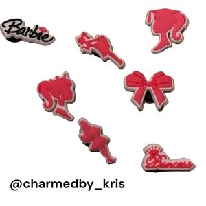55. Croc charms - pink Barbie